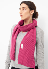 Givn Berlin Strickschal ISAAC aus Bio-Baumwolle Scarf Berry Pink