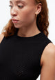 Givn Berlin Stricktop GBSHIRLEY cropped aus Bio-Baumwolle im Jacquard Muster Top Black (Jacquard)