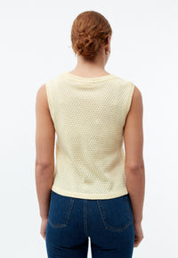 Givn Berlin Stricktop GBSHIRLEY cropped aus Bio-Baumwolle im Jacquard Muster Top Creamy Yellow (Jacquard)