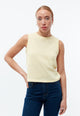 Givn Berlin Stricktop GBSHIRLEY cropped aus Bio-Baumwolle im Jacquard Muster Top Creamy Yellow (Jacquard)