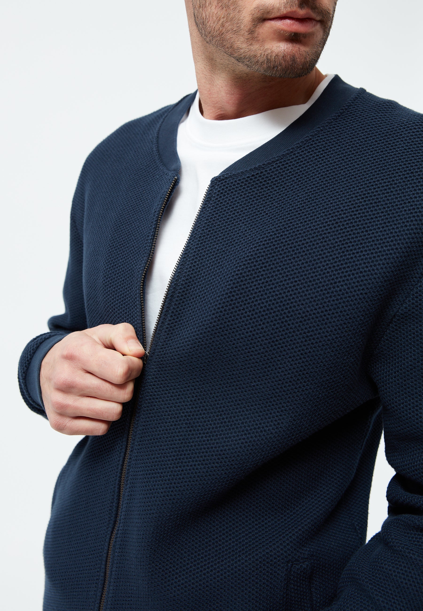 Givn Berlin Strukturierte Blousonjacke GBCARTER aus Bio-Baumwolle Jacket Dark Blue (Structure)