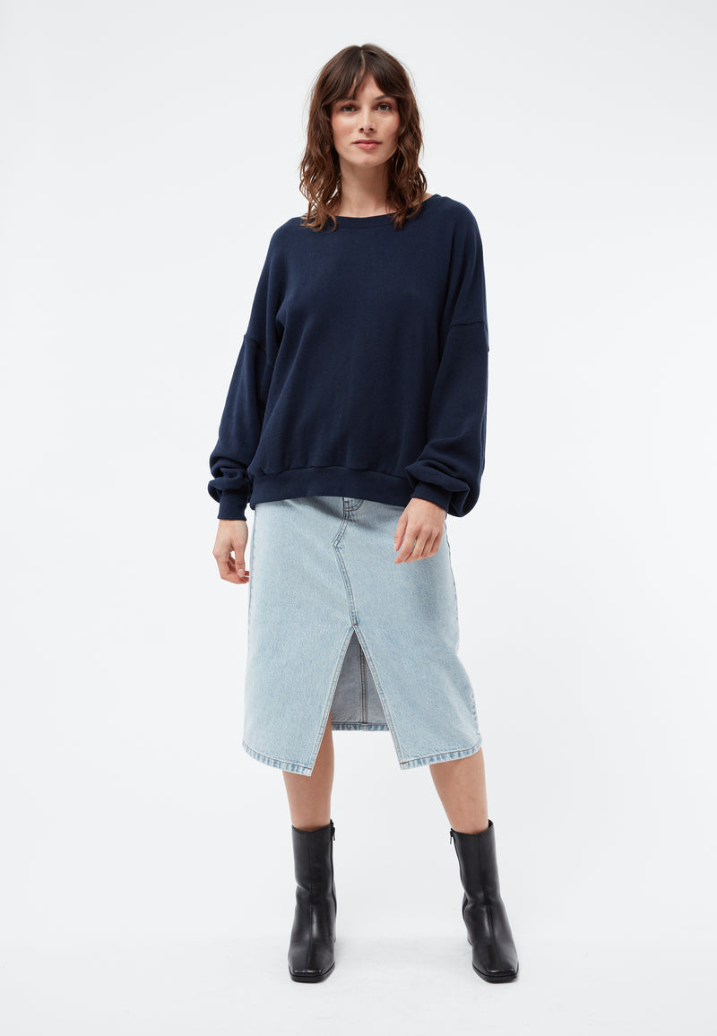 Givn Berlin Sweater GBADA loose Fit aus recycelter Baumwolle Sweater Blue