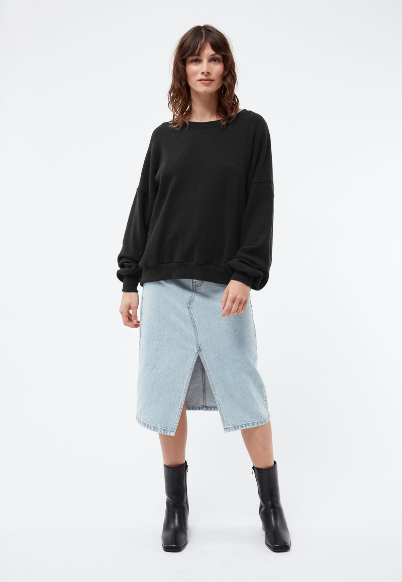 Givn Berlin Sweater GBADA loose Fit aus recycelter Baumwolle Sweater Dark Grey