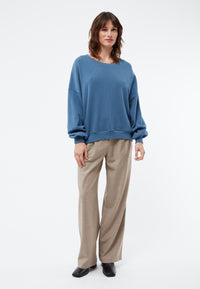 Givn Berlin Sweater GBADA loose Fit aus recycelter Baumwolle Sweater Distant Blue