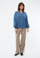 Givn Berlin Sweater GBADA loose Fit aus recycelter Baumwolle Sweater Distant Blue