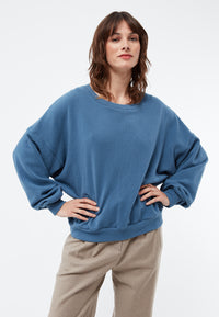 Givn Berlin Sweater GBADA loose Fit aus recycelter Baumwolle Sweater Distant Blue