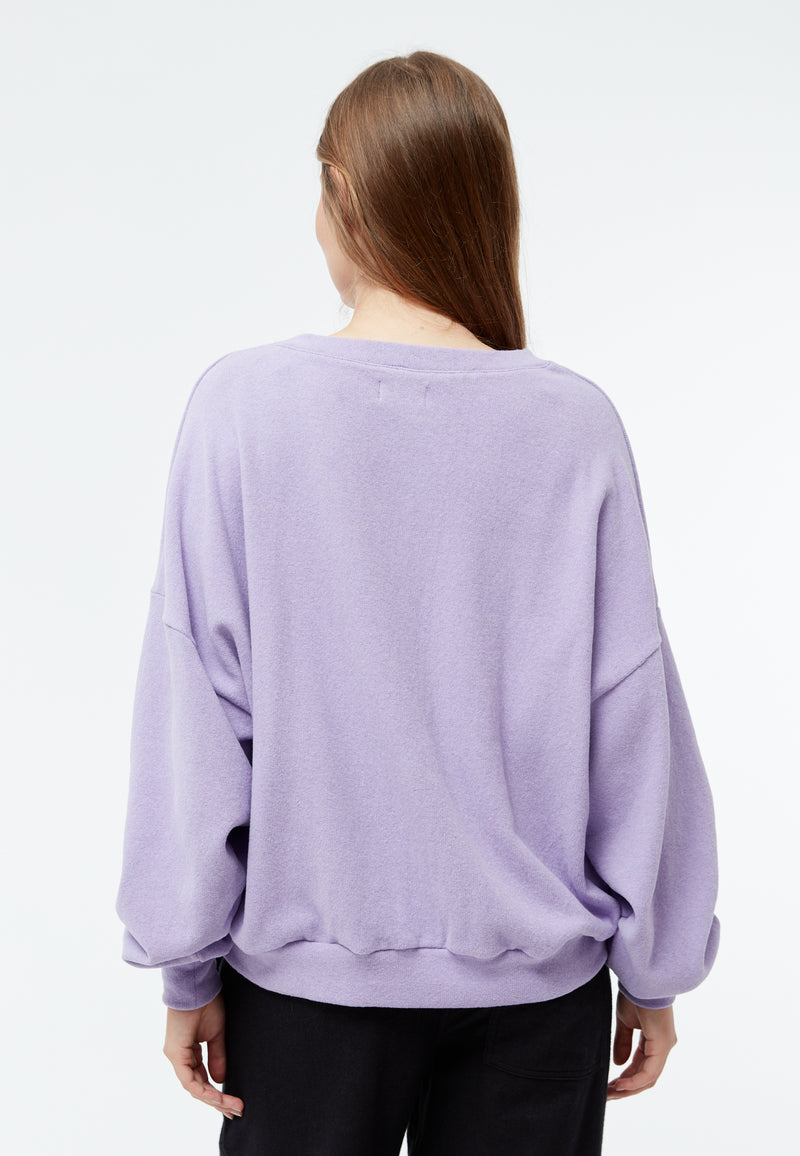 Givn Berlin Sweater GBADA loose Fit aus recycelter Baumwolle Sweater Light Amethyst