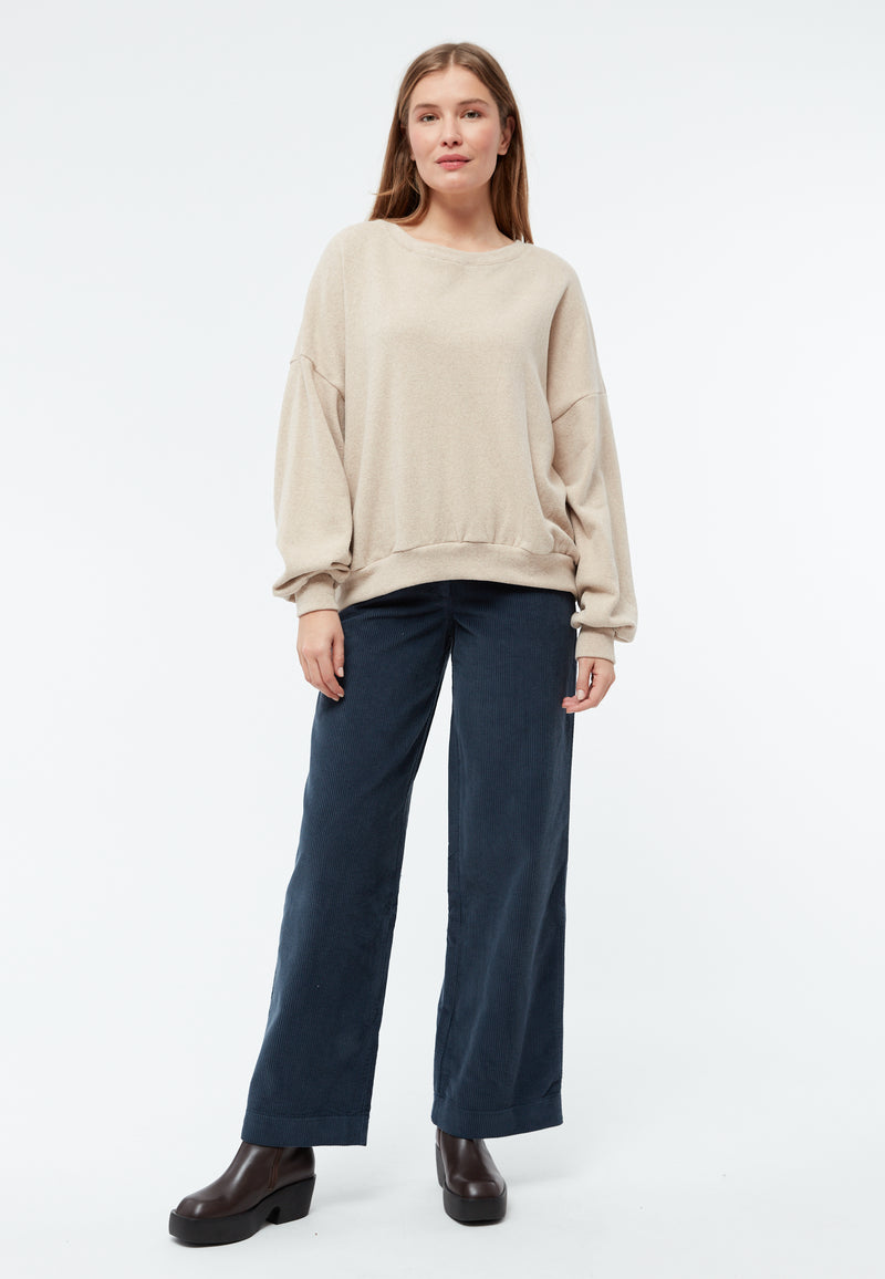 Givn Berlin Sweater GBADA loose Fit aus recycelter Baumwolle Sweater Light Beige