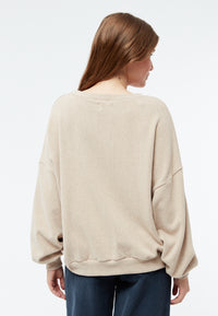 Givn Berlin Sweater GBADA loose Fit aus recycelter Baumwolle Sweater Light Beige