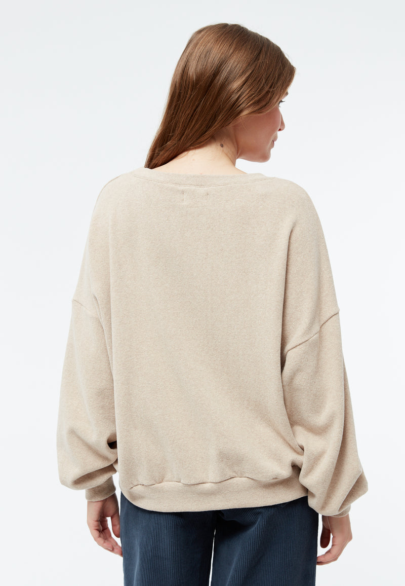Givn Berlin Sweater GBADA loose Fit aus recycelter Baumwolle Sweater Light Beige
