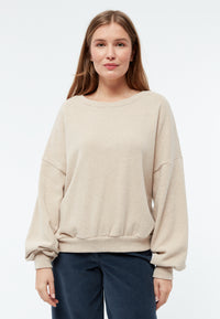 Givn Berlin Sweater GBADA loose Fit aus recycelter Baumwolle Sweater Light Beige