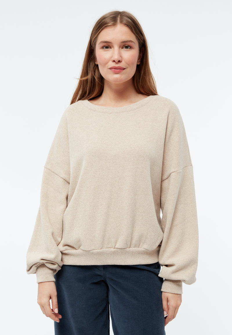 Givn Berlin Sweater GBADA loose Fit aus recycelter Baumwolle Sweater Light Beige