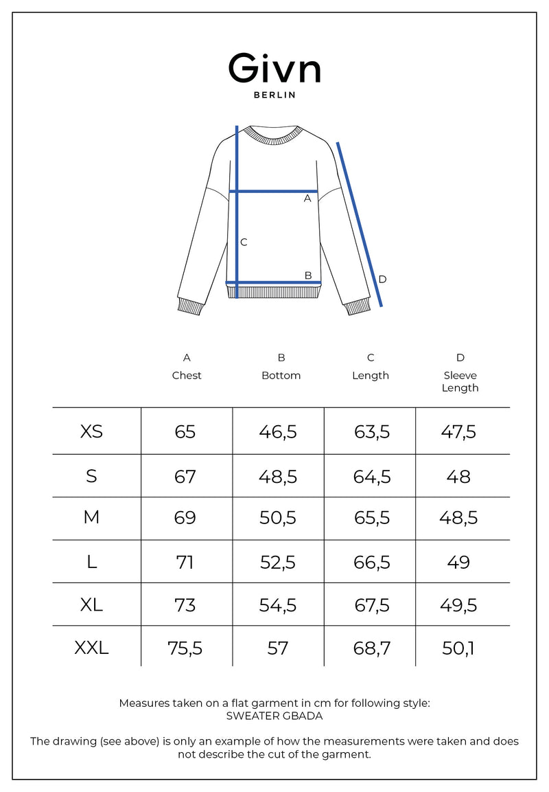 Givn Berlin Sweater GBADA loose Fit aus recycelter Baumwolle Sweater Light Beige / Light Amethyst (Stripes)