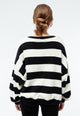 Givn Berlin Sweater GBADA loose Fit aus recycelter Baumwolle Sweater Off White / Black (Stripes)