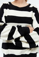 Givn Berlin Sweater GBADA loose Fit aus recycelter Baumwolle Sweater Off White / Black (Stripes)