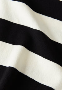 Givn Berlin Sweater GBADA loose Fit aus recycelter Baumwolle Sweater Off White / Black (Stripes)