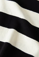 Givn Berlin Sweater GBADA loose Fit aus recycelter Baumwolle Sweater Off White / Black (Stripes)