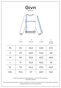 Givn Berlin Sweater GBADA loose Fit aus recycelter Baumwolle Sweater Off White / Black (Stripes)