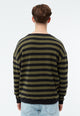 Givn Berlin Sweater GBANTHONY aus recycelter Baumwolle Sweater Dark Grey / Khaki (Stripes)