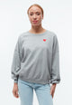 Givn Berlin Sweater GBARIANA oversize aus Bio-Baumwolle mit Stickerei Sweater Grey Melange
