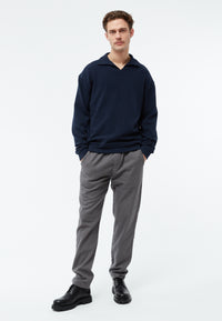 Givn Berlin Sweater GBBELA aus recycelter Baumwolle mit Kragen Sweater Blue