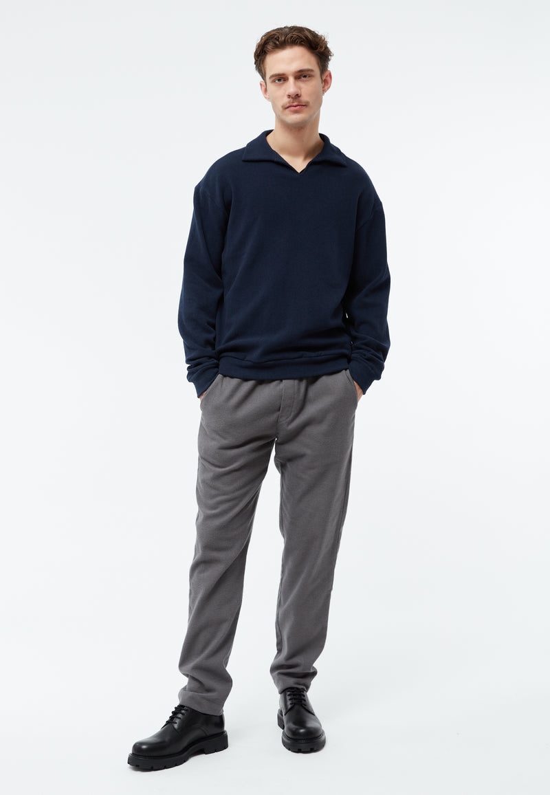 Givn Berlin Sweater GBBELA aus recycelter Baumwolle mit Kragen Sweater Blue