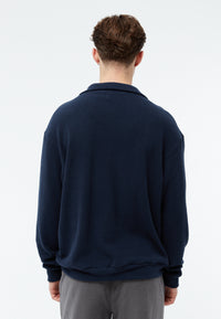 Givn Berlin Sweater GBBELA aus recycelter Baumwolle mit Kragen Sweater Blue