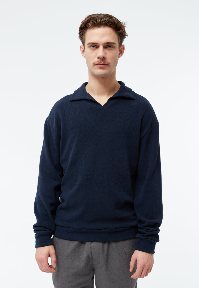 Givn Berlin Sweater GBBELA aus recycelter Baumwolle mit Kragen Sweater Blue