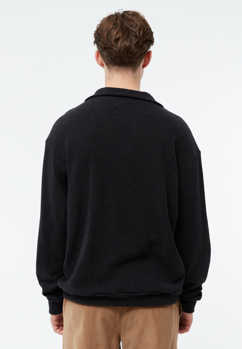 Givn Berlin Sweater GBBELA aus recycelter Baumwolle mit Kragen Sweater Dark Grey