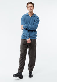 Givn Berlin Sweater GBBELA aus recycelter Baumwolle mit Kragen Sweater Distant Blue