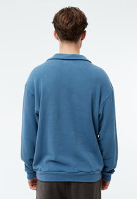 Givn Berlin Sweater GBBELA aus recycelter Baumwolle mit Kragen Sweater Distant Blue