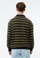 Givn Berlin Sweater GBBELA aus recycelter Baumwolle mit Kragen Sweater Dark Grey / Khaki (Stripes)