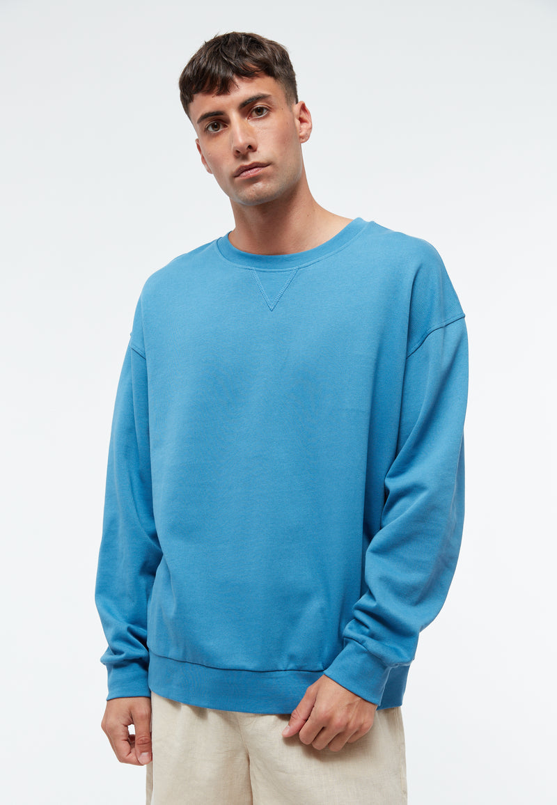 Givn Berlin Sweater GBCLINT oversize aus Bio-Baumwolle Sweater Gentle Blue