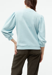 Givn Berlin Sweater GBCLOUDY aus recycelter Baumwolle mit Puffärmeln Sweater Light Blue