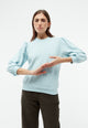 Givn Berlin Sweater GBCLOUDY aus recycelter Baumwolle mit Puffärmeln Sweater Light Blue