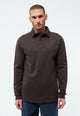 Givn Berlin Sweater GBHANNES aus Bio-Baumwolle mit Kragen und Knopfleiste Sweater Coffee Brown