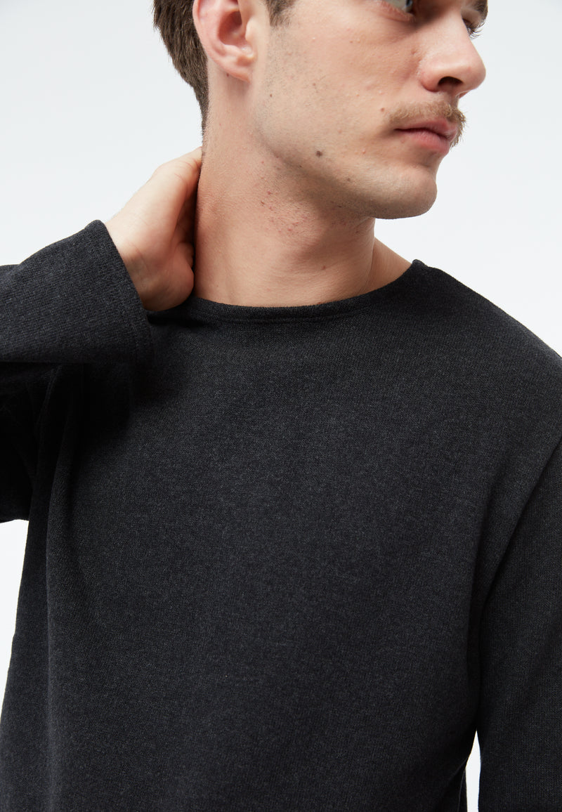 Givn Berlin Sweater GBIAN aus recycleter Baumwolle Sweater Dark Grey