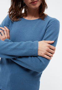 Givn Berlin Sweater GBLUCILLE aus recycelter Baumwolle Sweater Distant Blue