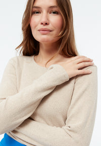 Givn Berlin Sweater GBLUCILLE aus recycelter Baumwolle Sweater Light Beige