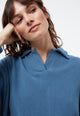 Givn Berlin Sweater GBRESA aus recycelter Baumwolle mit Kragen Sweater Distant Blue