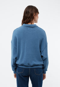 Givn Berlin Sweater GBRESA aus recycelter Baumwolle mit Kragen Sweater Distant Blue
