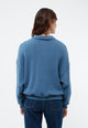 Givn Berlin Sweater GBRESA aus recycelter Baumwolle mit Kragen Sweater Distant Blue