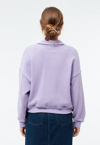Givn Berlin Sweater GBRESA aus recycelter Baumwolle mit Kragen Sweater Light Amethyst