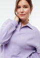 Givn Berlin Sweater GBRESA aus recycelter Baumwolle mit Kragen Sweater Light Amethyst
