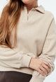 Givn Berlin Sweater GBRESA aus recycelter Baumwolle mit Kragen Sweater Light Beige