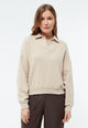 Givn Berlin Sweater GBRESA aus recycelter Baumwolle mit Kragen Sweater Light Beige
