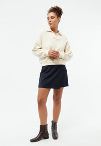 Givn Berlin Sweater GBRESA aus recycelter Baumwolle mit Kragen Sweater Off White