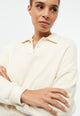 Givn Berlin Sweater GBRESA aus recycelter Baumwolle mit Kragen Sweater Off White