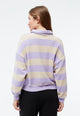 Givn Berlin Sweater GBRESA aus recycelter Baumwolle mit Kragen Sweater Light Beige / Light Amethyst (Stripes)