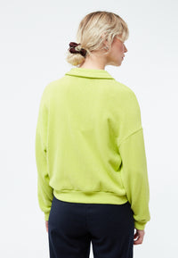 Givn Berlin Sweater GBRESA aus recycelter Baumwolle mit Kragen Sweater Lime Green